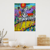 A Zebra Tee Party Poster (Küche)