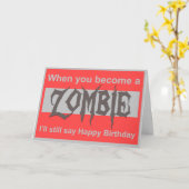 A Zombie Happy Birthday Card Karte (Gelbe Blume)