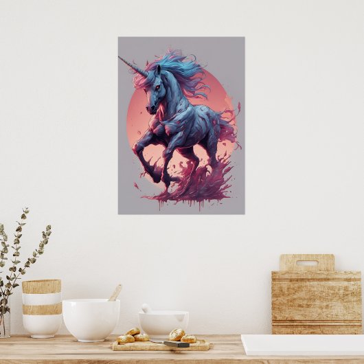 A Zombie Unicorn Poster (Küche)