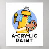 A-Zwiebelpinsel Funny Acrylic Paint Pun Poster (Vorne)