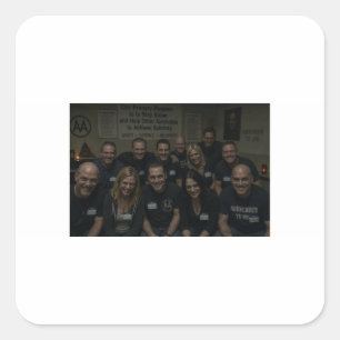 AA Kult — Böse Gruppe Foto Recovery Satire Aufkleb Quadratischer Aufkleber