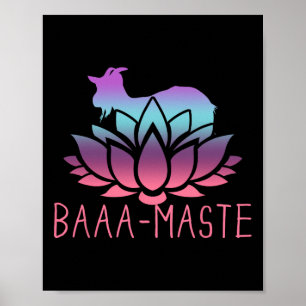 Aa-maste-Ziegen-Yoga-Namaste spirituelle Meditatio Poster
