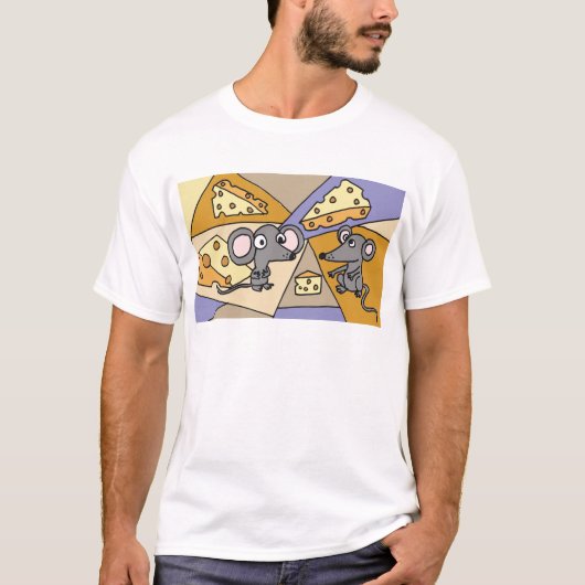 AA, Mäuse und Käse-Kunst T-Shirt (Vorderseite)