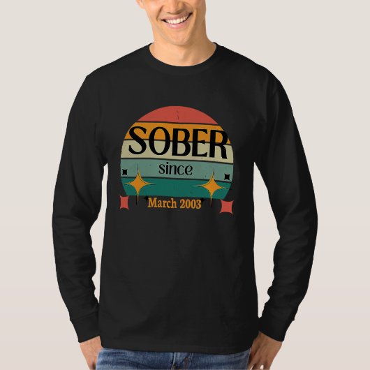AA NA Celebrate Sobriety Since March2003 Sober Sol T-Shirt (Vorderseite)