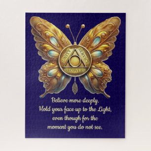 AA-Symbol Schmetterling   Individuelles Genesung-G Puzzle
