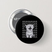 Aaaa Screaming Cat Meme Wearing Headphones Cat Int Button (Vorne & Hinten)