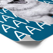 Aaaa Screaming Cat Meme Wearing Headphones Cat Int Poster (Ecke)