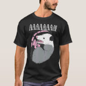 Aaaaa schreiend Possum Meme Trash Dead Opossum T-Shirt (Vorderseite)