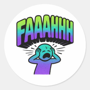 AAAAAAAHHH  RUNDER AUFKLEBER