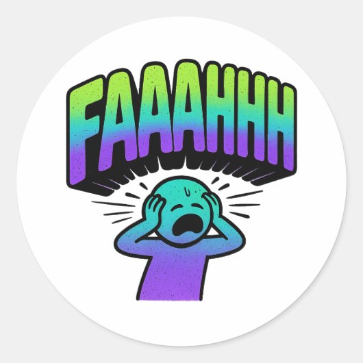 AAAAAAAHHH RUNDER AUFKLEBER (Vorderseite)