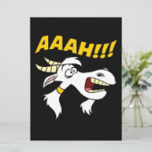 AAAH! Funny Screend Goat Spaß Meme| Goat Lover Menükarte (Stehend Vorderseite)