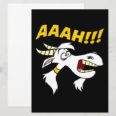 AAAH! Funny Screend Goat Spaß Meme| Goat Lover Menükarte (Vorne/Hinten)