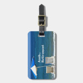 Aaah... Pension, Relaxen am Strand Gepäckanhänger (Vorderseite vertikal)