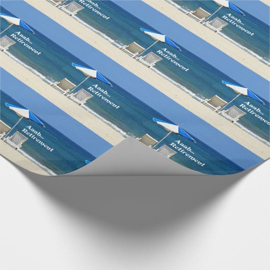 Aaah... Pension, Relaxen am Strand Geschenkpapier (Ecke)