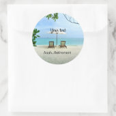 Aaah... Rententext Runder Aufkleber (Tasche)