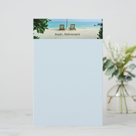 Aaah... Ruhestand Briefpapier (Stehend Vorderseite)