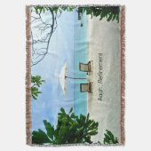 Aaah...Ruhestand, Entspannung am Strand Decke (Vorderseite Vertikal)