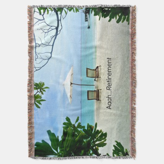 Aaah...Ruhestand, Entspannung am Strand Decke (Vorderseite Vertikal)