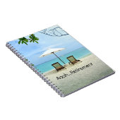 Aaah...Ruhestand, Entspannung am Strand Notizblock (Rechte Seite)