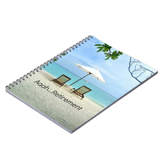 Aaah...Ruhestand, Entspannung am Strand Notizblock (Linke Seite)