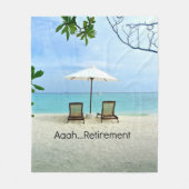 Aaah... Ruhestand Fleecedecke (Vorderseite)