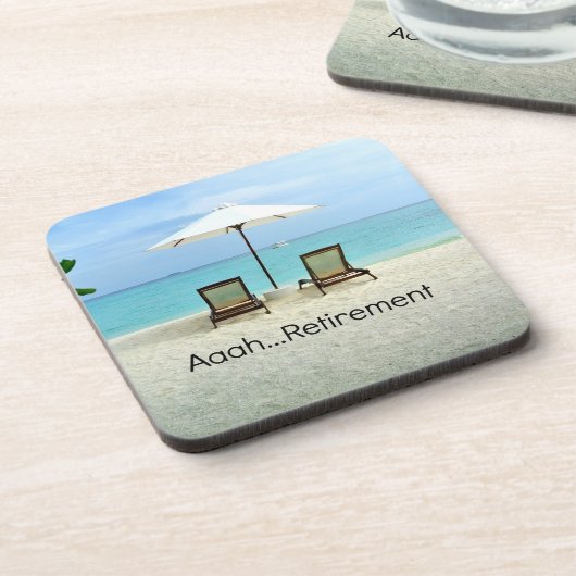 Aaah... Ruhestand Getränkeuntersetzer (Linke Seite)