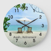 Aaah...Ruhestand Große Wanduhr (Vorderseite)