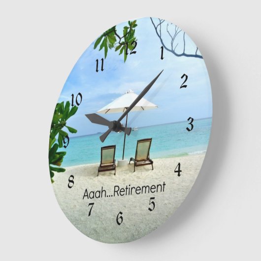 Aaah... Ruhestand Große Wanduhr (Winkel)