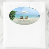 Aaah... Ruhestand Ovaler Aufkleber (Tasche)