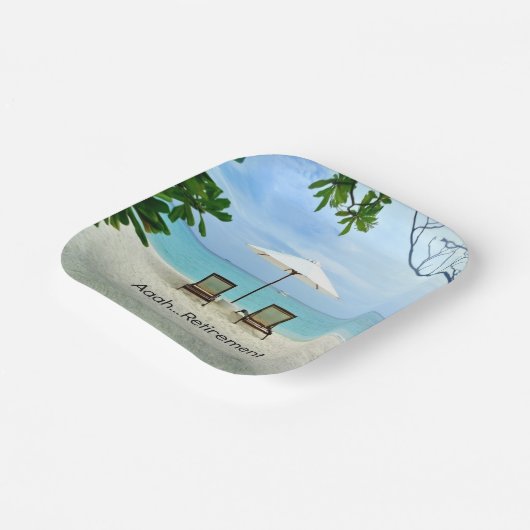 Aaah... Ruhestand Pappteller (Gewinkelt)