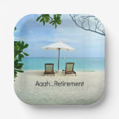 Aaah... Ruhestand Pappteller (Vorderseite)