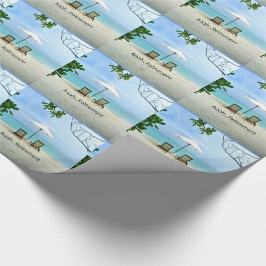 Aaah... Ruhestand, populäres Design, Geschenkpapier (Ecke)