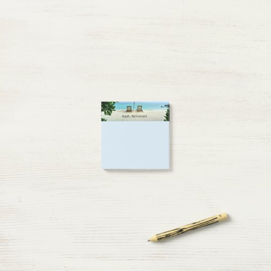 Aaah... Ruhestand Post-it Klebezettel (Auf Schreibtisch)