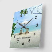 Aaah... Ruhestand Quadratische Wanduhr (Winkel)