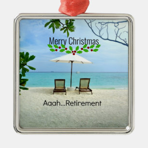 Aaah... Ruhestand und frohe Weihnachten! Ornament Aus Metall