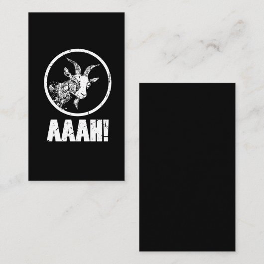 Aaah! Schreiendes Ziegen-Vieh Visitenkarte (Vorne/Hinten)