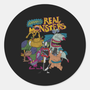 Aaahh Real Monsters Alle Charaktere Runder Aufkleber