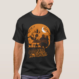 Aaahh Real Monsters Halloween Spooky Midnight Scar T-Shirt
