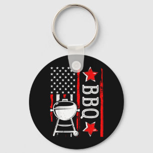 AAAmerikanischer Flagge BBQ Grill Patriotisch USA  Schlüsselanhänger