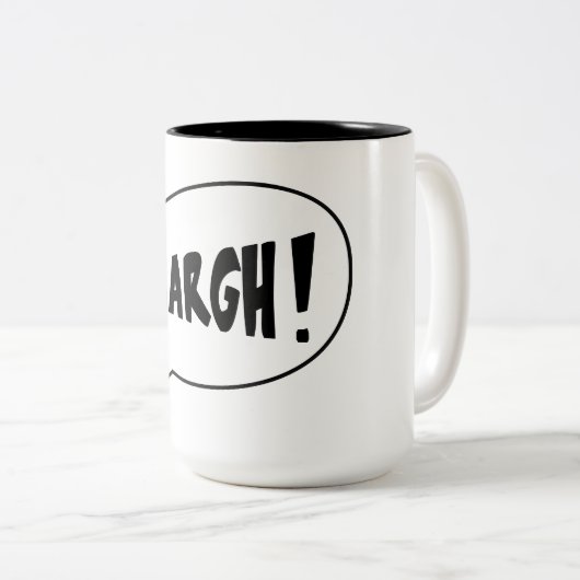 AAARGH-Tasse Zweifarbige Tasse (VorderseiteRechts)