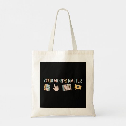 AAC Asl Speech Therapy Pathology Slp Aba Rbt Sign Tragetasche (Rückseite)