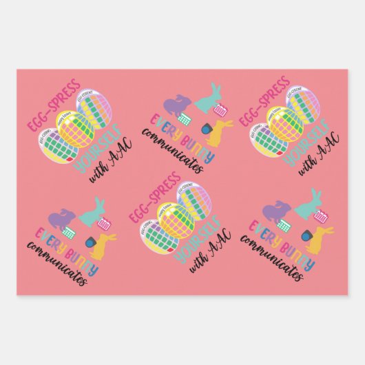 AAC Bewusstsein Ostergeblasenes und Eierverpackung Geschenkpapier Set (Vorderseite)