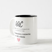 AAC-Bewusstsein Zweifarbige Tasse (Vorderseite Links)