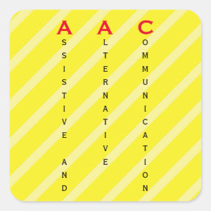 AAC-Etikett gelb Quadratischer Aufkleber
