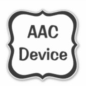 AAC-Etikett schwarz Aufkleber (Vorderseite)