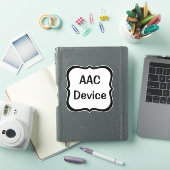 AAC-Etikett schwarz Aufkleber (iPad Hülle)
