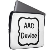 AAC-Etikett schwarz Laptopschutzhülle (Vorne Rechts)