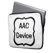 AAC-Etikett schwarz Laptopschutzhülle (Vorderseite Links)