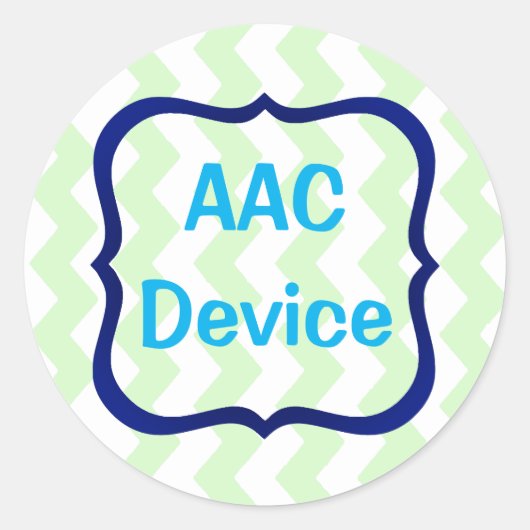 AAC-grün Runder Aufkleber (Vorderseite)