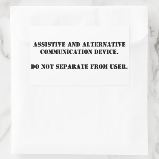 AAC nicht schlicht abnehmen Rechteckiger Aufkleber (Tasche)